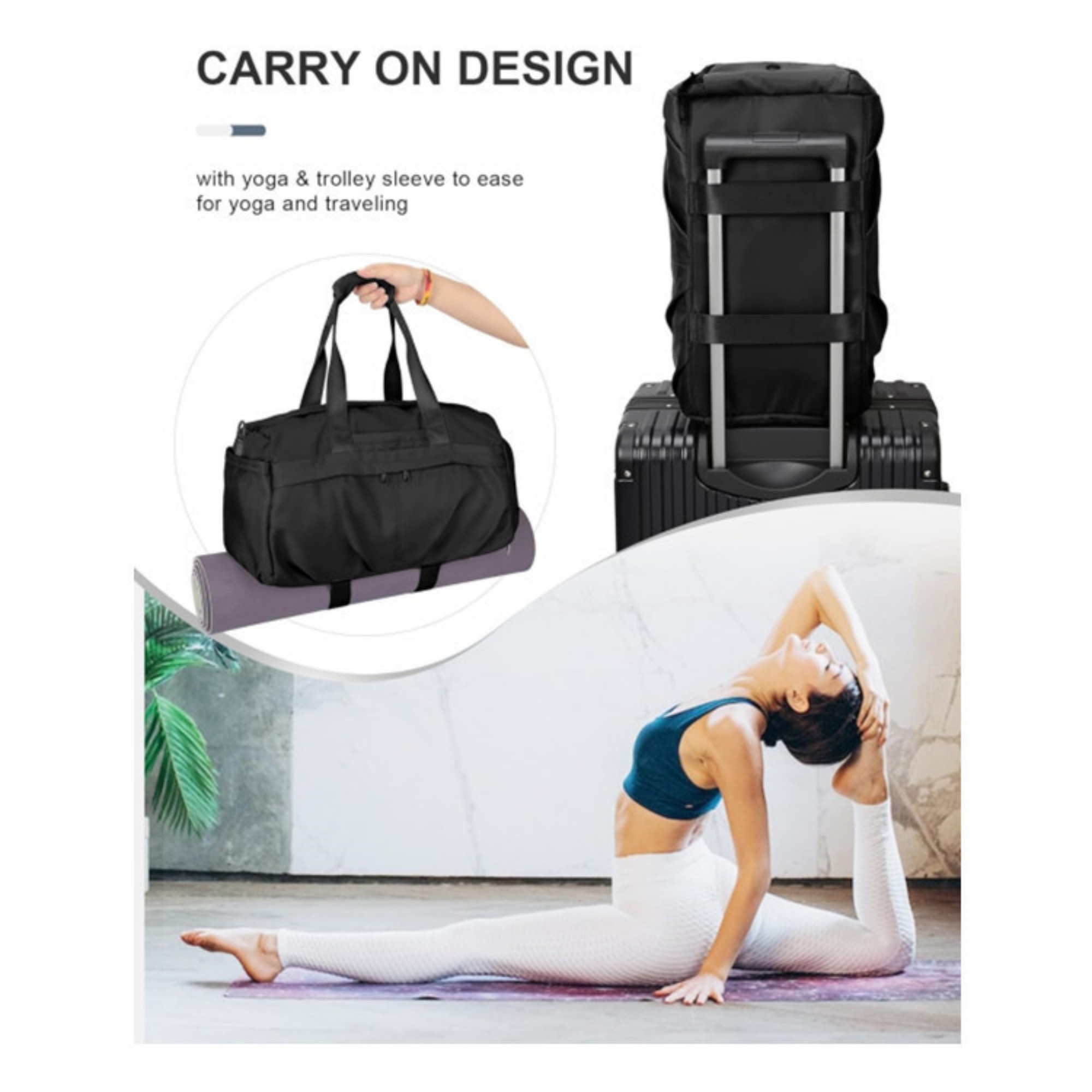 Travel Duffel Bag With Shoulder Strap Item No#22754 - Image 4