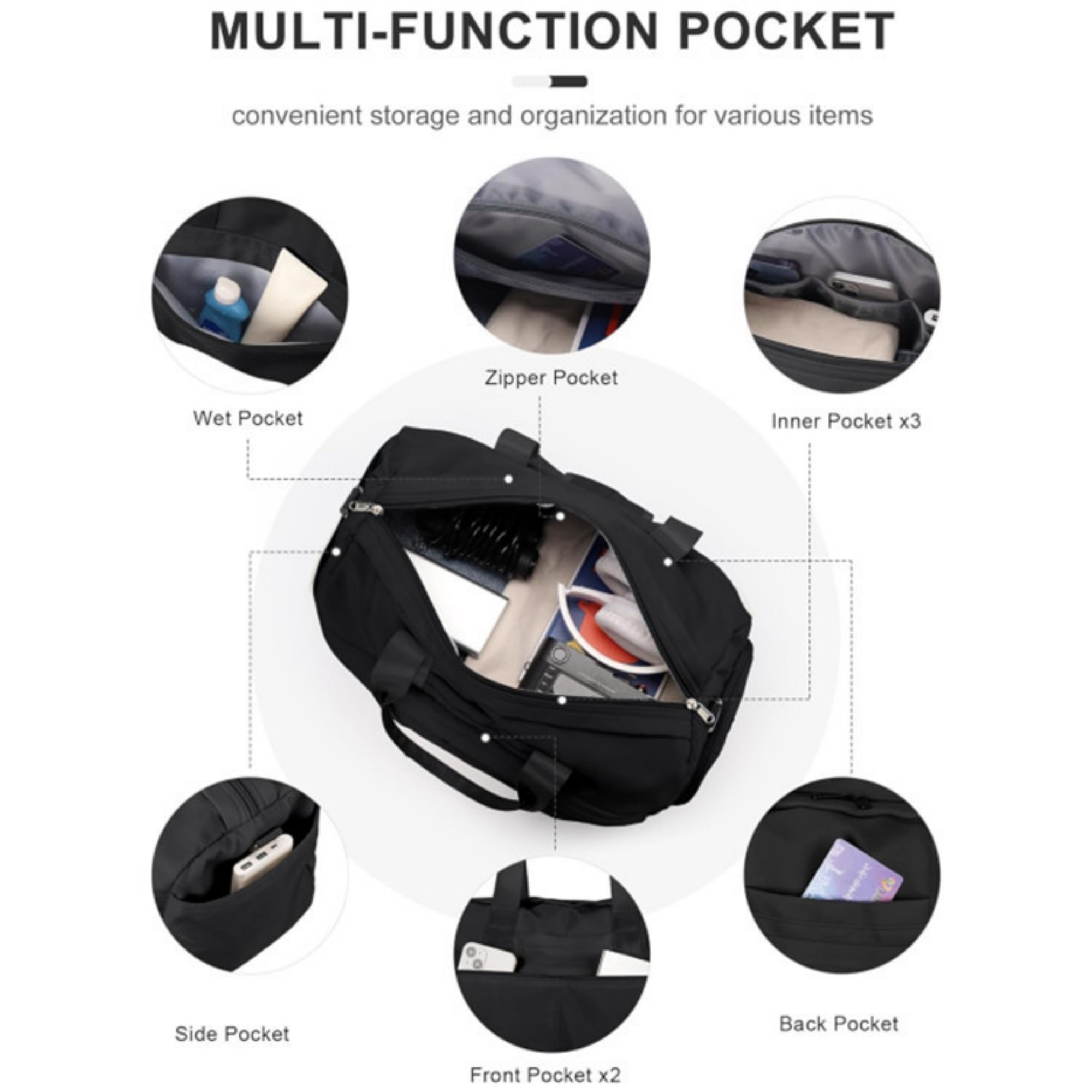 Travel Duffel Bag With Shoulder Strap Item No#22754 - Image 5