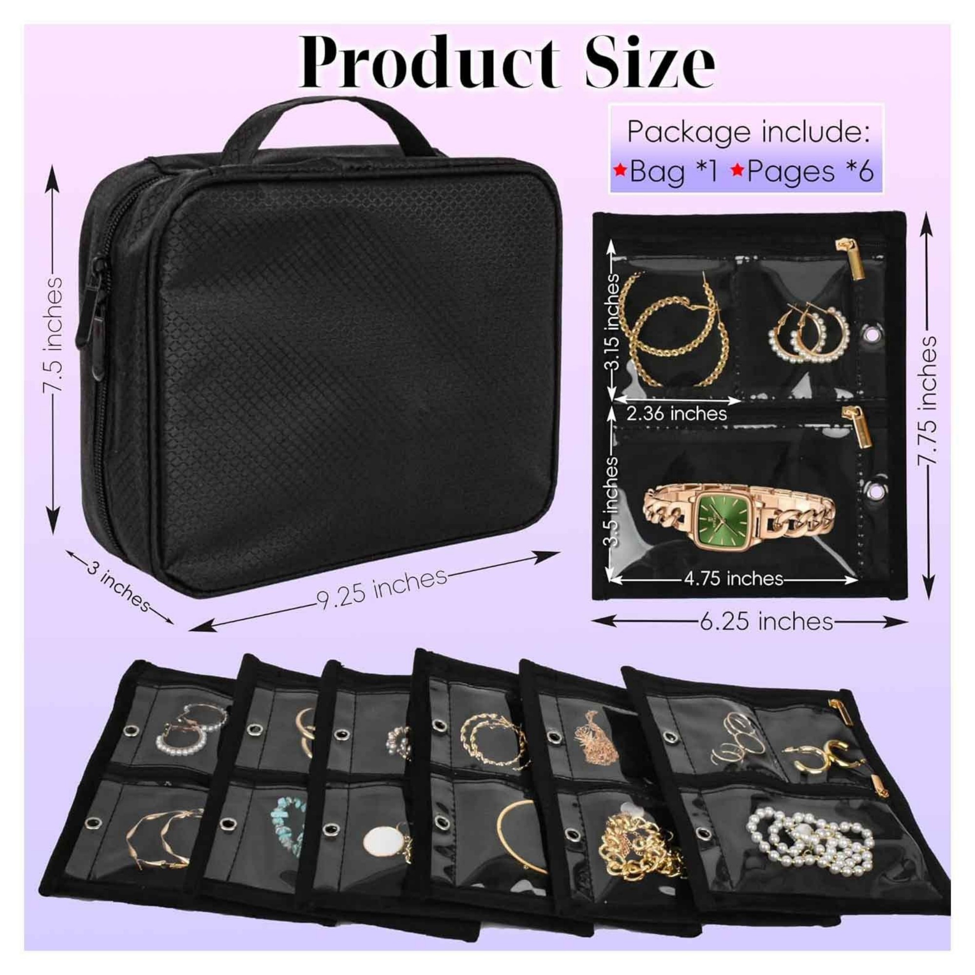 Travel Jewelry Organizer Case Item No#22785 - Image 3