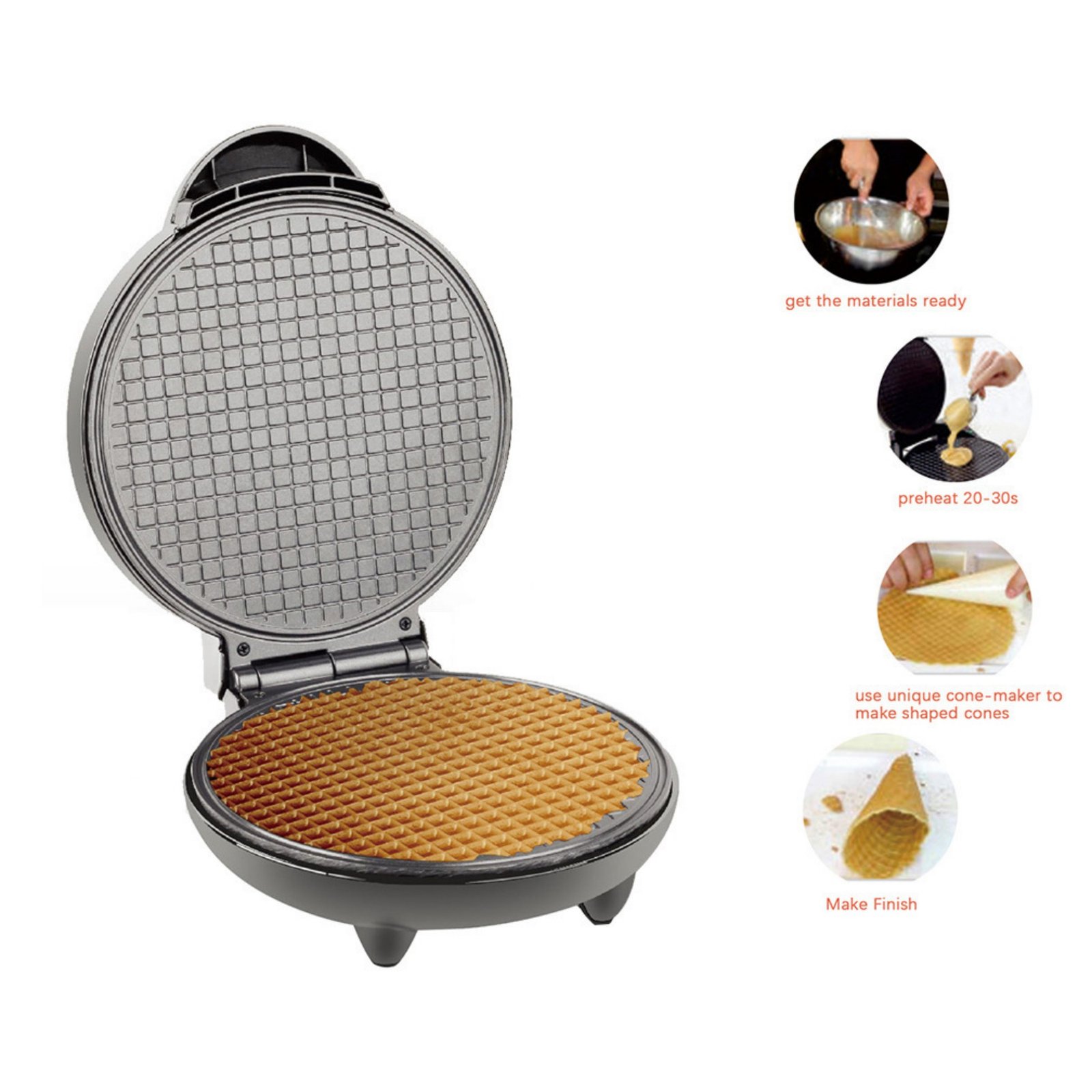 Waffler And Ice Cream Cones Machine Item No#22851 - Image 4