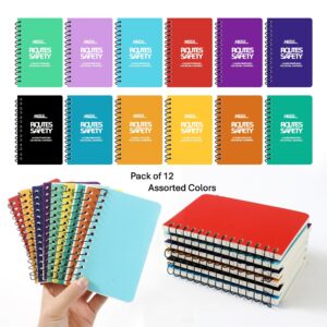 12 Packs A7 100 Pages Small Spiral Notebooks Item No#21790