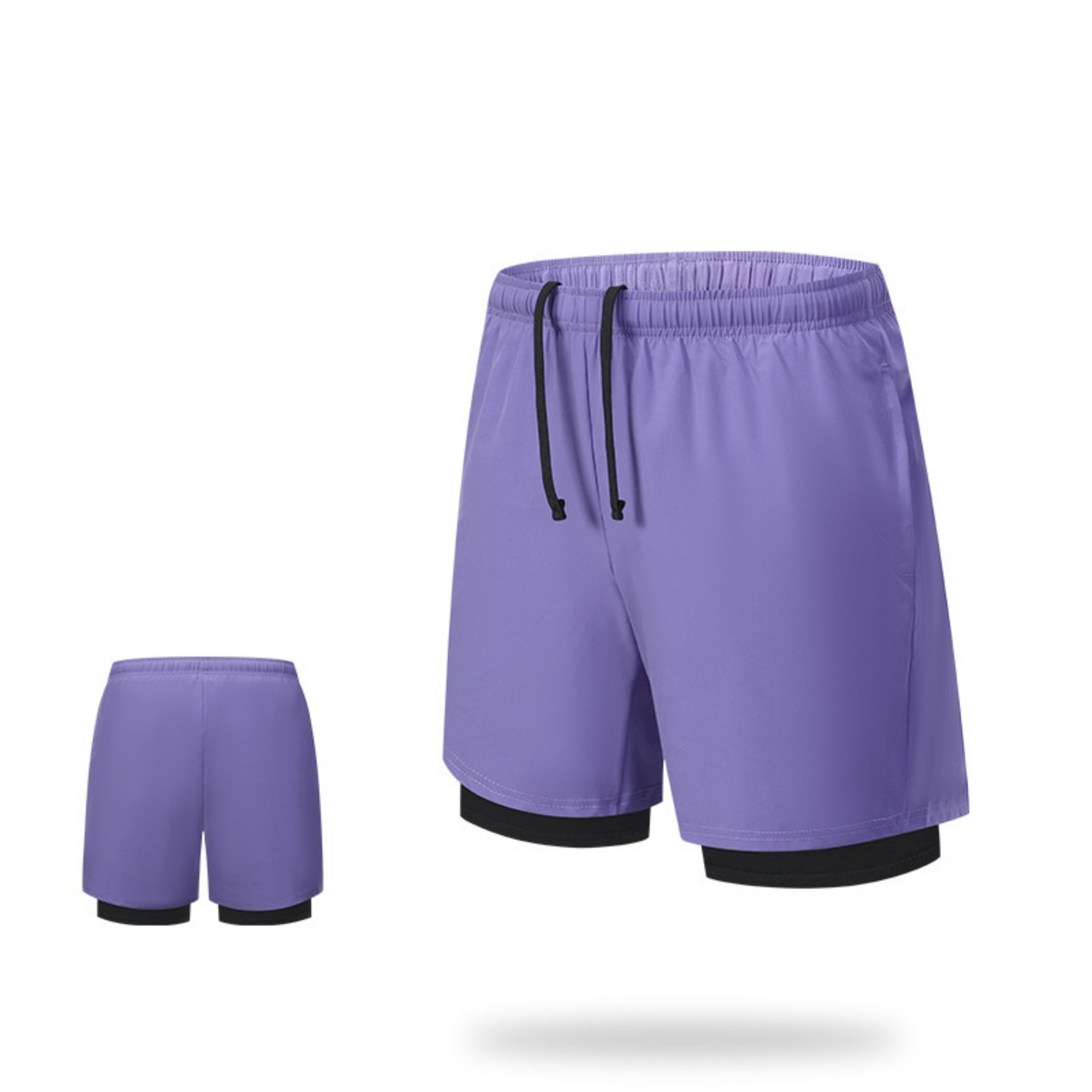 Men's 2-In-1 Quick Dry Shorts With Zipper Pockets Item No#21852 - Image 7