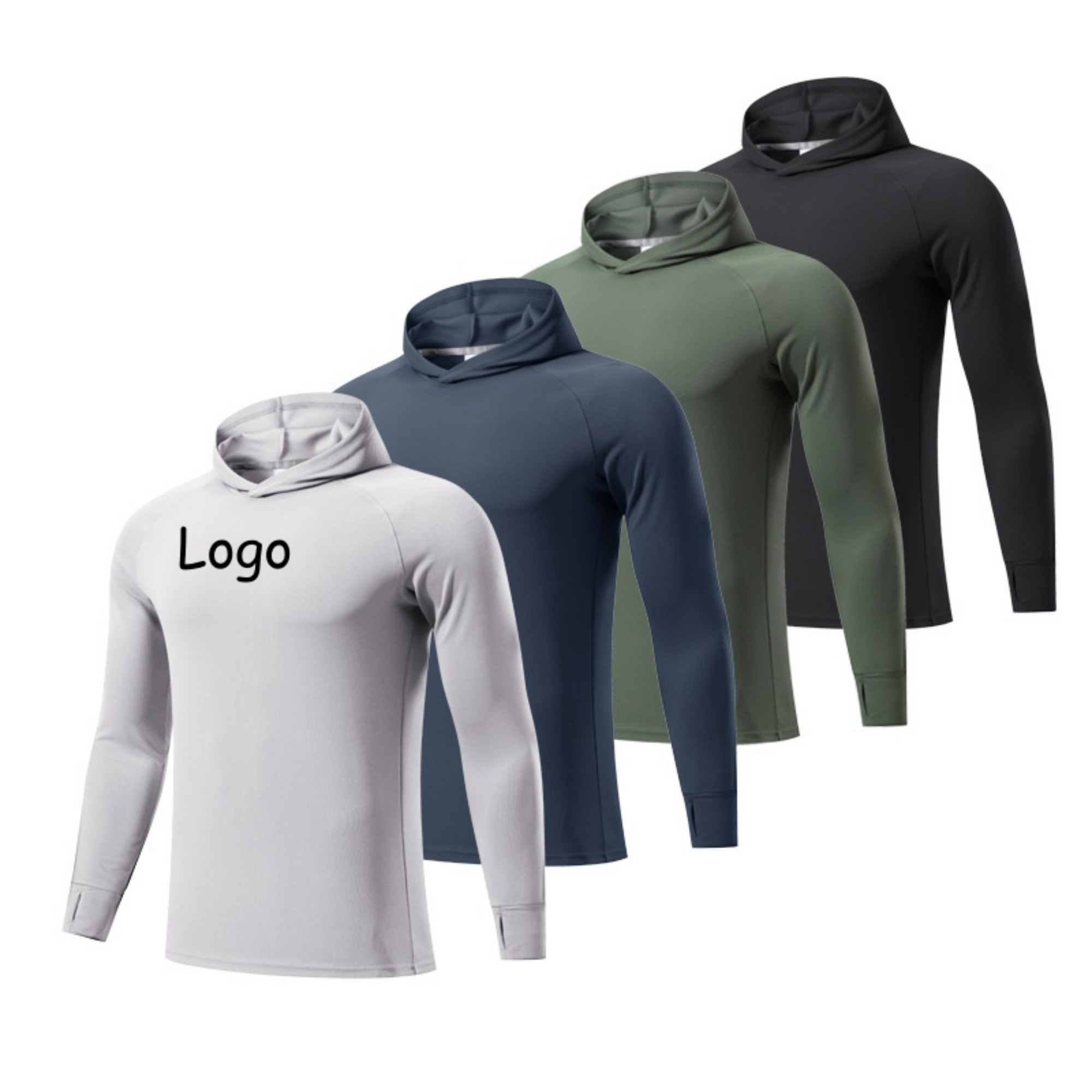 Men's Long Sleeve Lightweight Hoodie Item No#21853