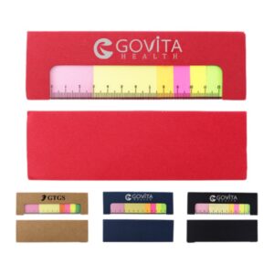 Sticky Note Pad With Built-in Ruler Item No#21864