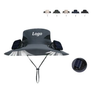 Wide Brim Sun Hat With 2 Solar Fans Item No#21874