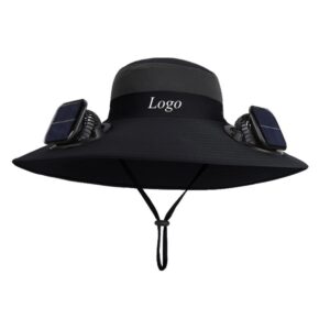 Summer Dual Solar Powered Wide Brim Fan Hat Item No#21875