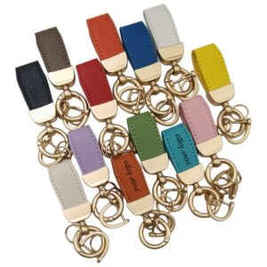 PU Keychain With Anti-Lost D Ring Item No#21889