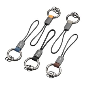 Microfiber Leather Keychain With Wrist Lanyard And Frosted Buckle Item No#21895