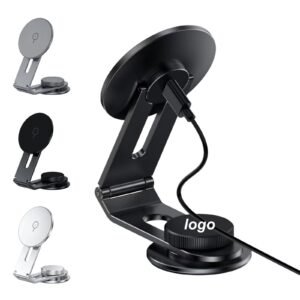 360 Degree Rotation Magnetic Phone Mount With 15W Fast Wireless Charger Item No#21922