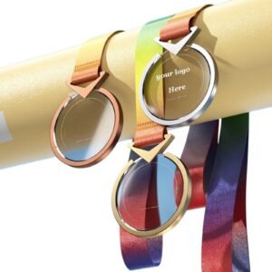 Custom Round Medal With Clear Acrylic Center Item No#21928