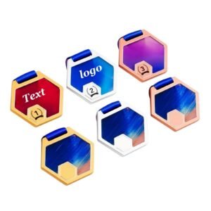 Polygon Crystal Award Medal Item No#21933