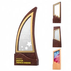 Irregular Border Marble Crystal Trophy Item No#21951